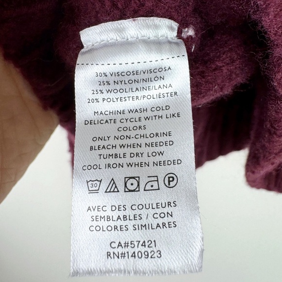 Loft Maroon Bobble Turtleneck Sweater - Picture 8 of 10